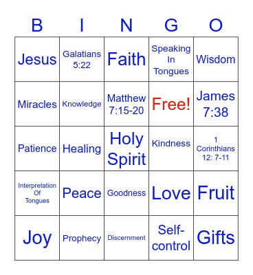 Vacation Bible School 2022 Bingo Card