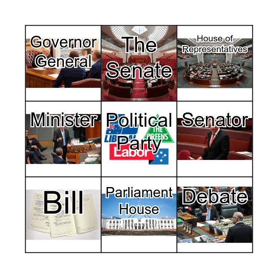 How a Bill Becomes a Law Bingo Card