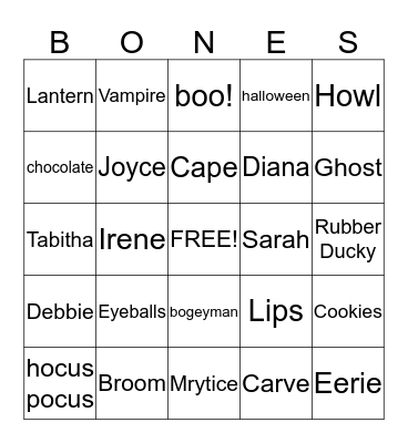 Happy Halloween! Bingo Card
