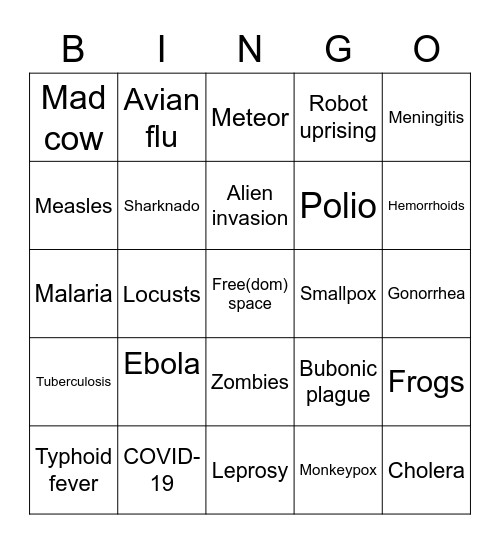 2022 Bingo Card