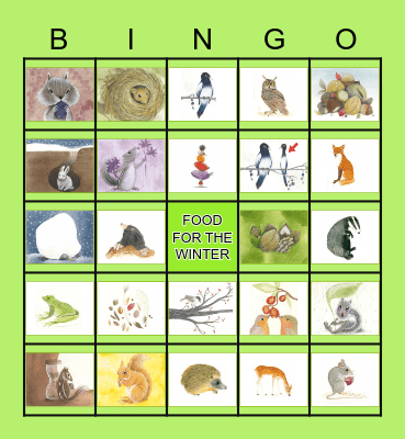 Food For The Winter Bingo Card