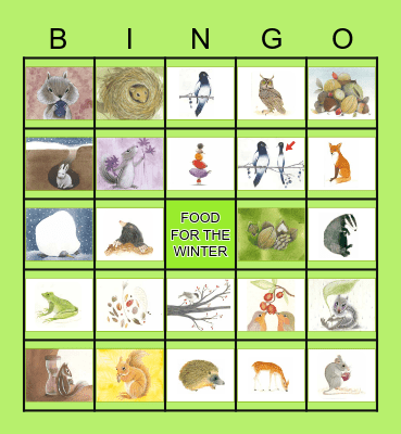 Food For The Winter Bingo Card