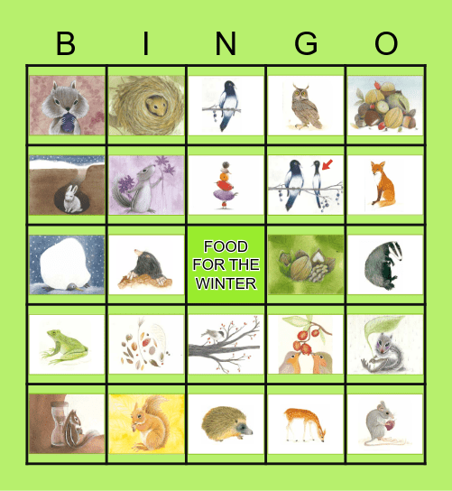Food For The Winter Bingo Card