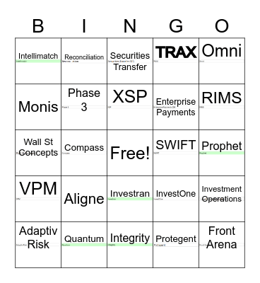 PS Billing Product Bingo Card