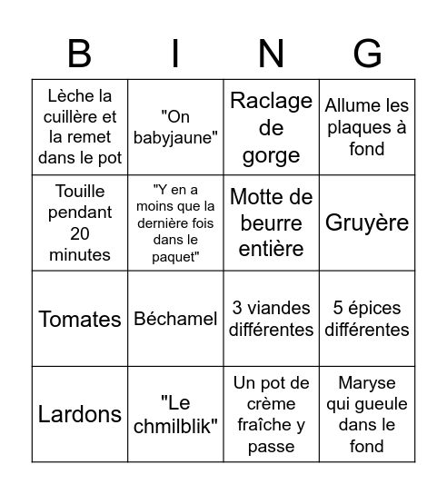 Les Bretons Bingo Card