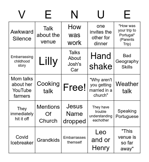 The Mothers Meet Bingo Card