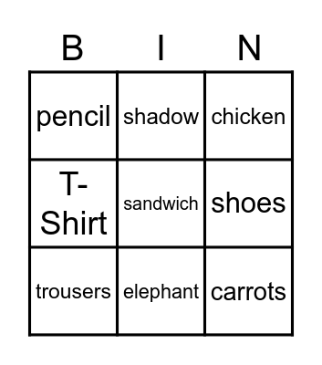 Double Decker 1 Bingo Card