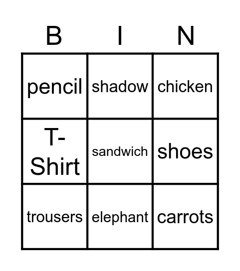 Double Decker 1 Bingo Card