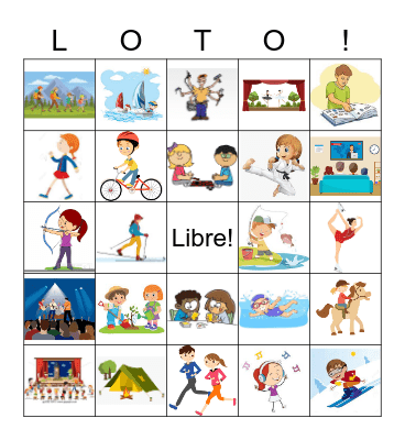 Les Loisirs Bingo Card
