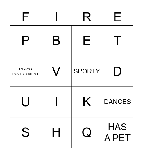 TOWN HALL Bingo Card