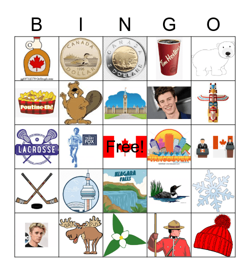 Canada Day Bingo! Bingo Card