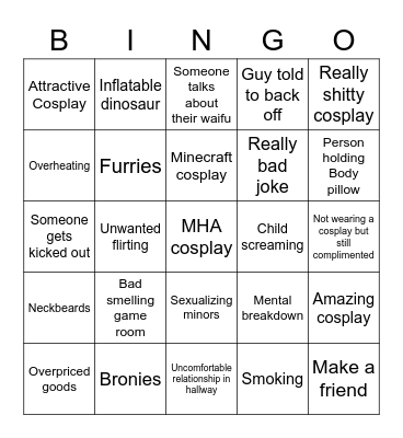 Portcon Bingo Card
