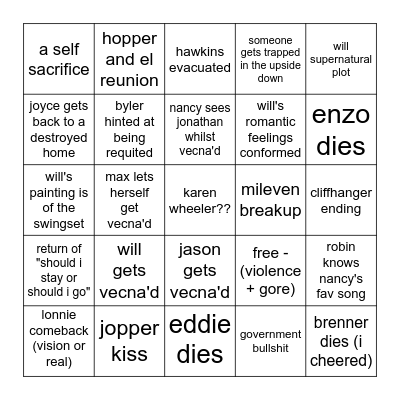 st vol 2 prediction bingo Card