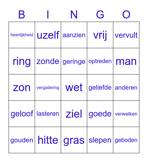 Bingo Card