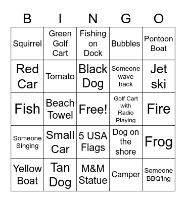Harbor Light Bay Bingo Card