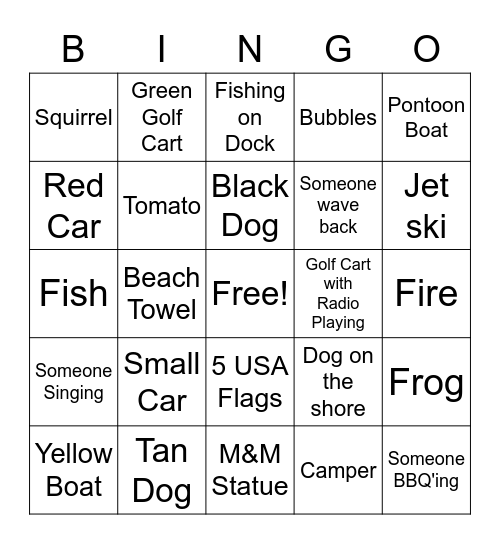 Harbor Light Bay Bingo Card