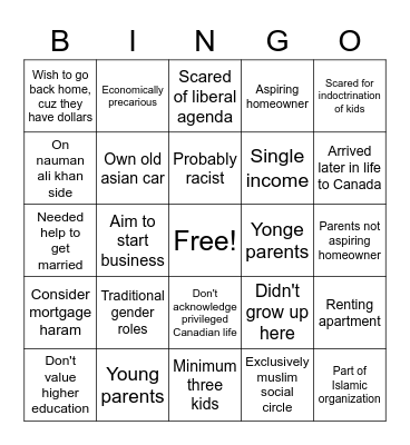 Msa bro Bingo Card