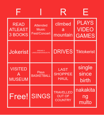 TOWNHALL Bingo Card