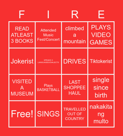 TOWNHALL Bingo Card
