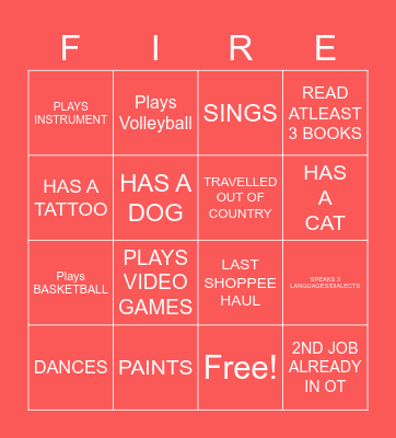 TOWN HALL Bingo Card