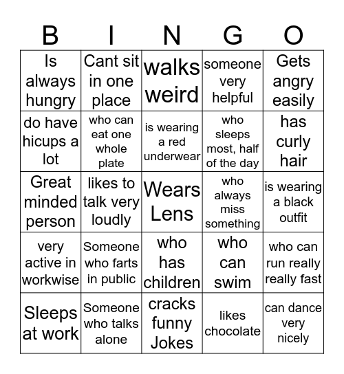 Bingo game for Hotel Relax Inn front office staffs Bingo Card
