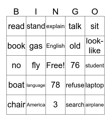ASL 2 Bingo Card