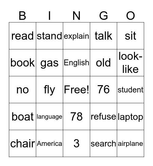 ASL 2 Bingo Card
