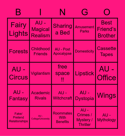 ACE HAN Bingo Card