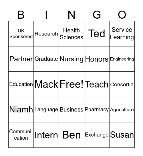 CI BINGO! Bingo Card