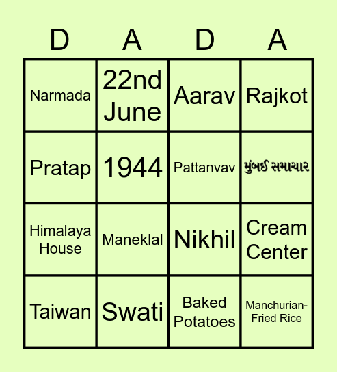 Happy Birthday! Bingo Card