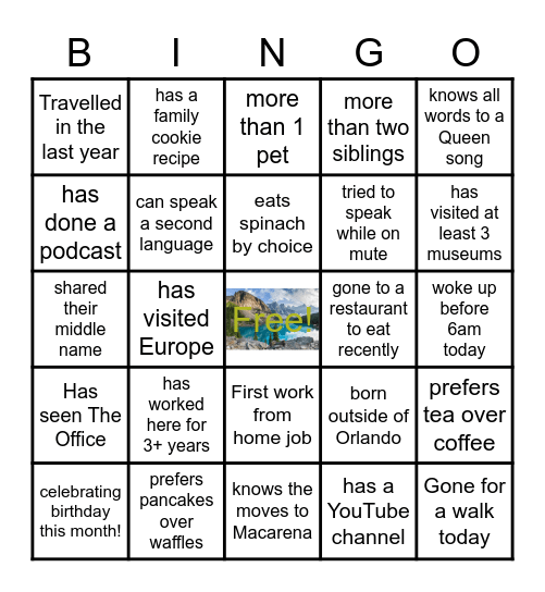 WellNited Building Bingo Card