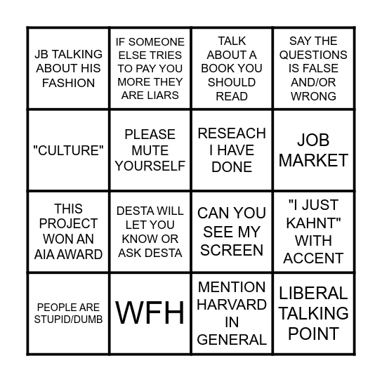 TH BINGO Card