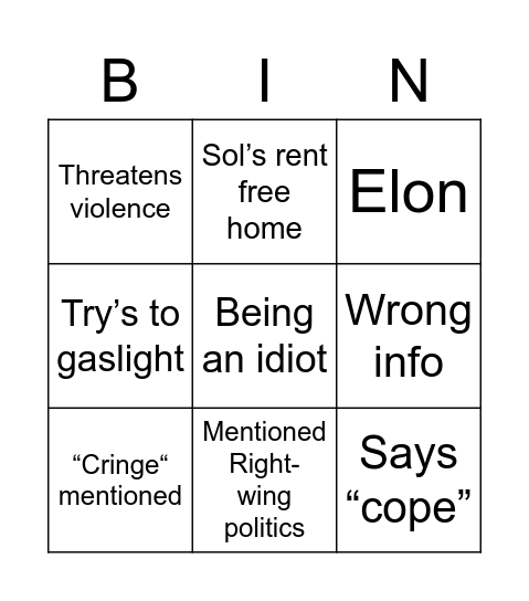 Lame KEKW Bingo Card