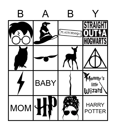 Harry Potter Baby Bingo Card