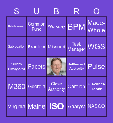 National Subrogation Professionals' Day Bingo Card