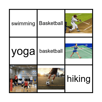 Sports Bingo Card