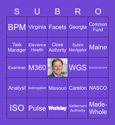 National Subrogation Professionals' Day Bingo Card