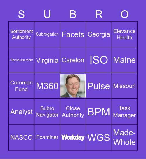 National Subrogation Professionals' Day Bingo Card