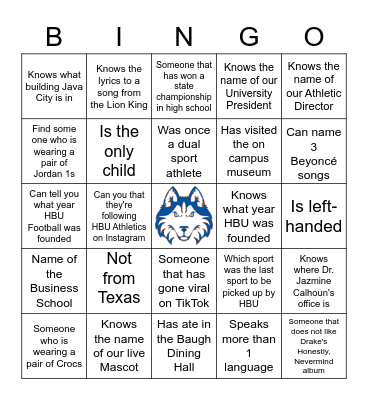 GO Athletics 2022: Icebreaker Bingo Card