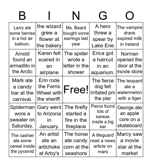 R Bingo Card