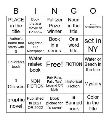 PV LIBRARY WHAT TO READ Bingo Card