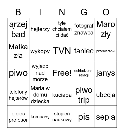 Ela Menelka Bingo Card