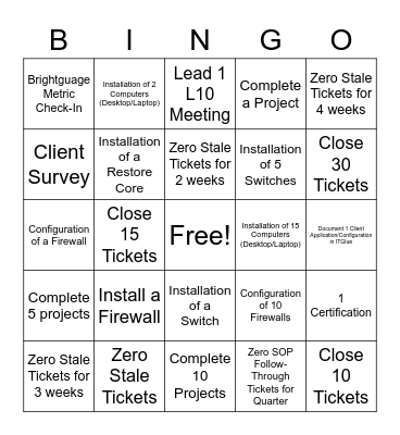Q3 - 2022 - Team Lead The Way Bingo Card