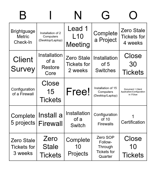 Q3 - 2022 - Team Lead The Way Bingo Card