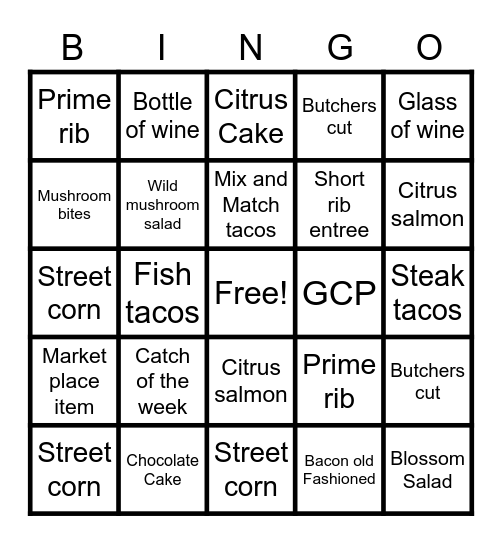 Fremont Provisions Bingo Card