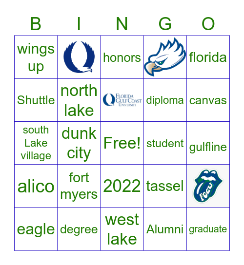 FGCU Bingo Card
