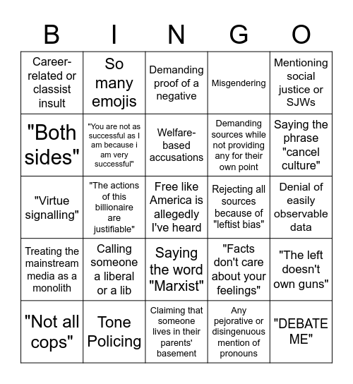 Smooth Brain Bingo Card