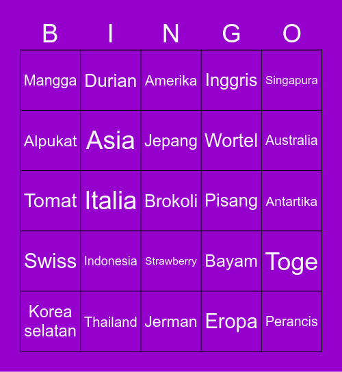 Milik Freya Bingo Card