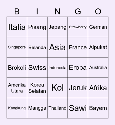 bingonya aca Bingo Card