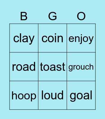Vowel Digraph Bingo! Bingo Card
